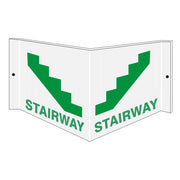 STAIRWAY WITH PICTO - PROJECTING WALL SIGN - STAIRWAY WITH PICTO - PROJECTING WALL SIGN, 6X12, Acrylic
