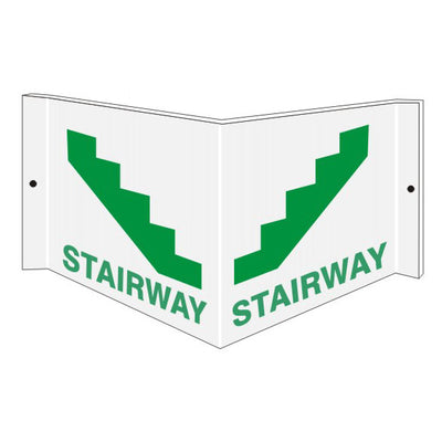 STAIRWAY WITH PICTO - PROJECTING WALL SIGN - STAIRWAY WITH PICTO - PROJECTING WALL SIGN, 6X12, Acrylic