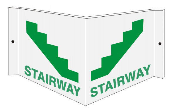 STAIRWAY WITH PICTO - PROJECTING WALL SIGN - STAIRWAY WITH PICTO - PROJECTING WALL SIGN, 6X12, Acrylic