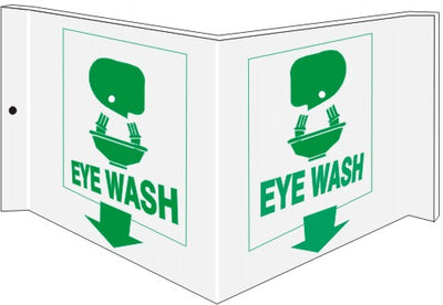 EYE WASH WITH FOUNTAIN PICTO - PROJECTING WALL SIGN