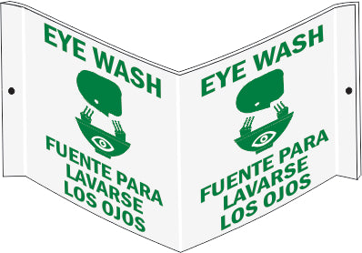 EYE WASH PICTO FUENTE PARA LAVARSE LOS OJOS - PROJECTING WALL SIGN