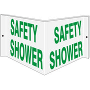 SAFETY SHOWER - PROJECTING WALL SIGN - SAFETY SHOWER - PROJECTING WALL SIGN, 6X12, Acrylic