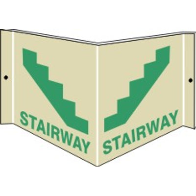 STAIRWAY WITH  PICTO - PROJECTING WALL SIGN - STAIRWAY WITH  PICTO - PROJECTING WALL SIGN, 6X12, Acrylic Glow