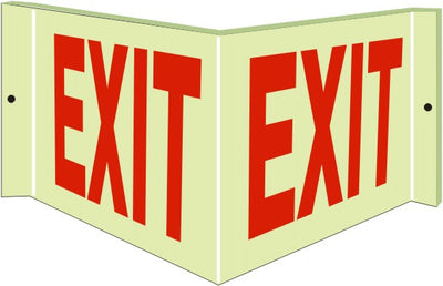 EXIT GLOW PROJECTING WALL SIGN