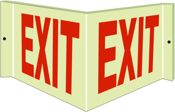 EXIT GLOW PROJECTING WALL SIGN