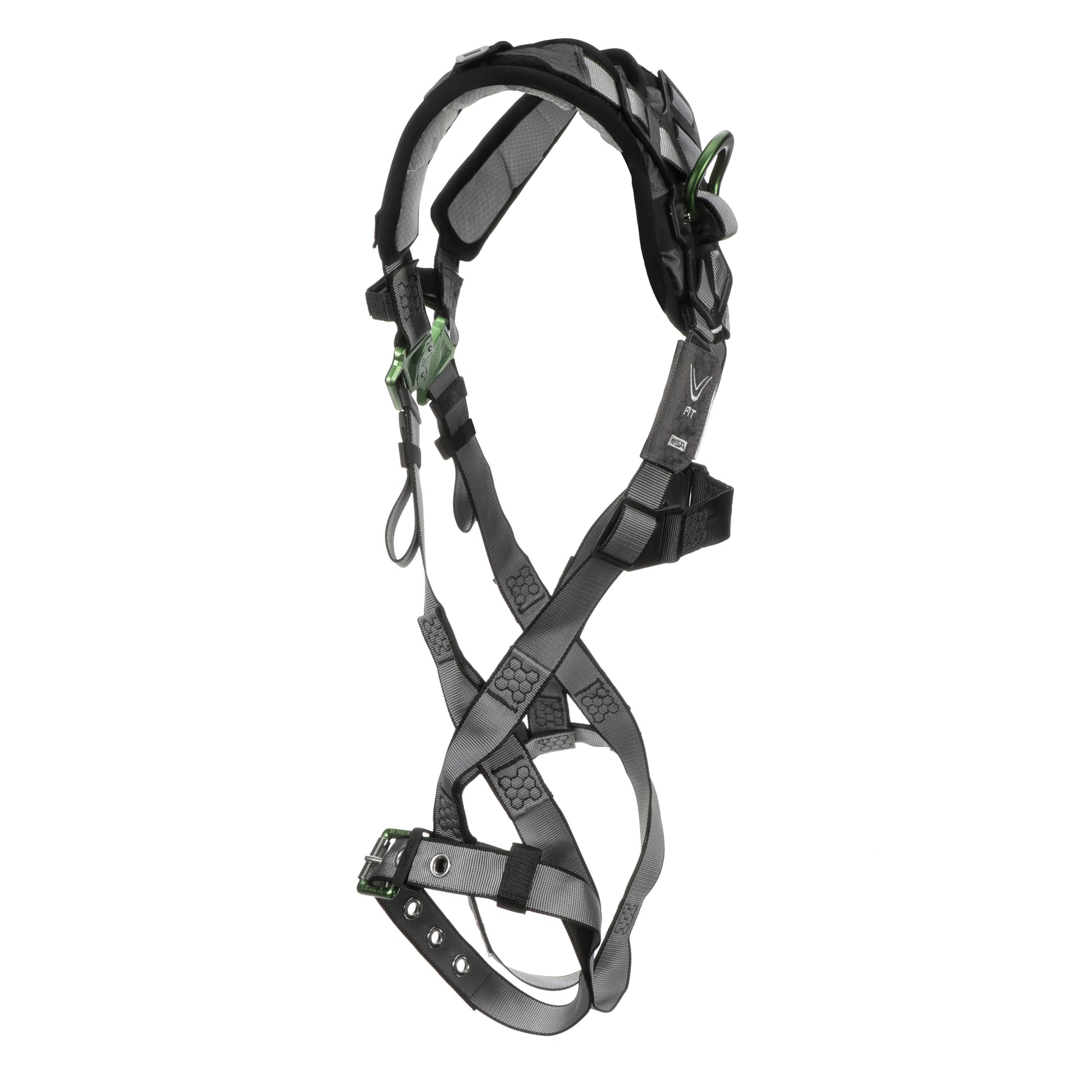 MSA V-FIT Harness w/Back D-Ring - Tongue Buckle Leg Straps - Shoulder Padding - Extra Large - 10194890