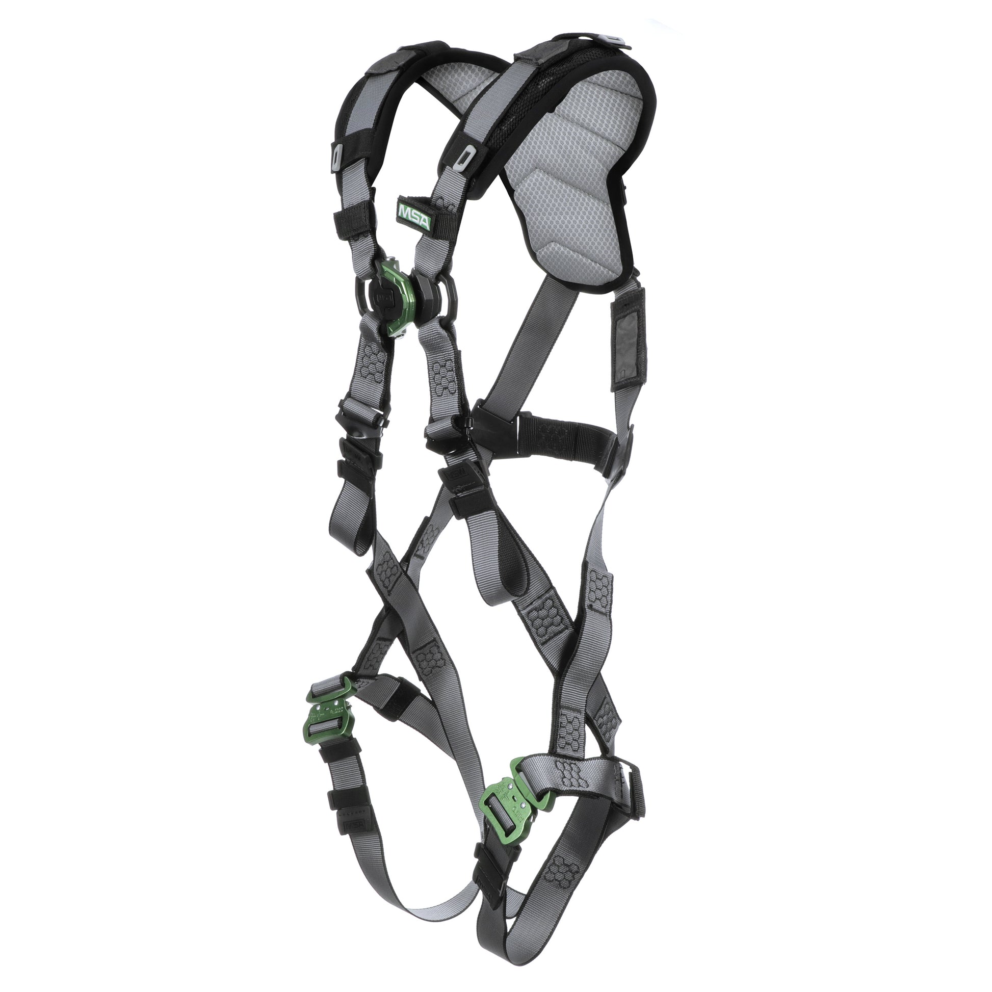 MSA V-FIT Harness w/Back & Front D-Rings - Quick-Connect Leg Straps - Shoulder Padding - Standard - 10194656