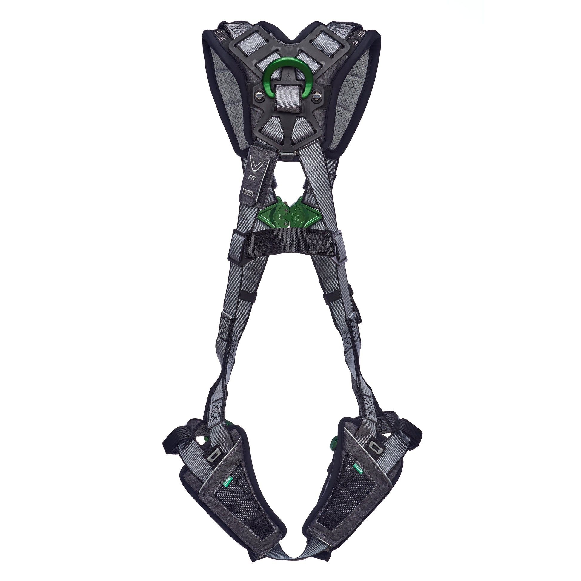 MSA V-FIT Harness w/Back & Shoulder D-Rings - Quick-Connect Leg Straps - Shoulder & Leg Padding - Extra Small - 10194968