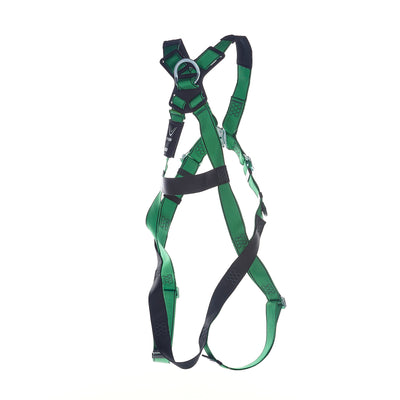 MSA V-FORM Harness w/Back D-Ring - Qwik-Fit Leg Straps Quick Connect Chest Buckle - Extra Small - 10207679