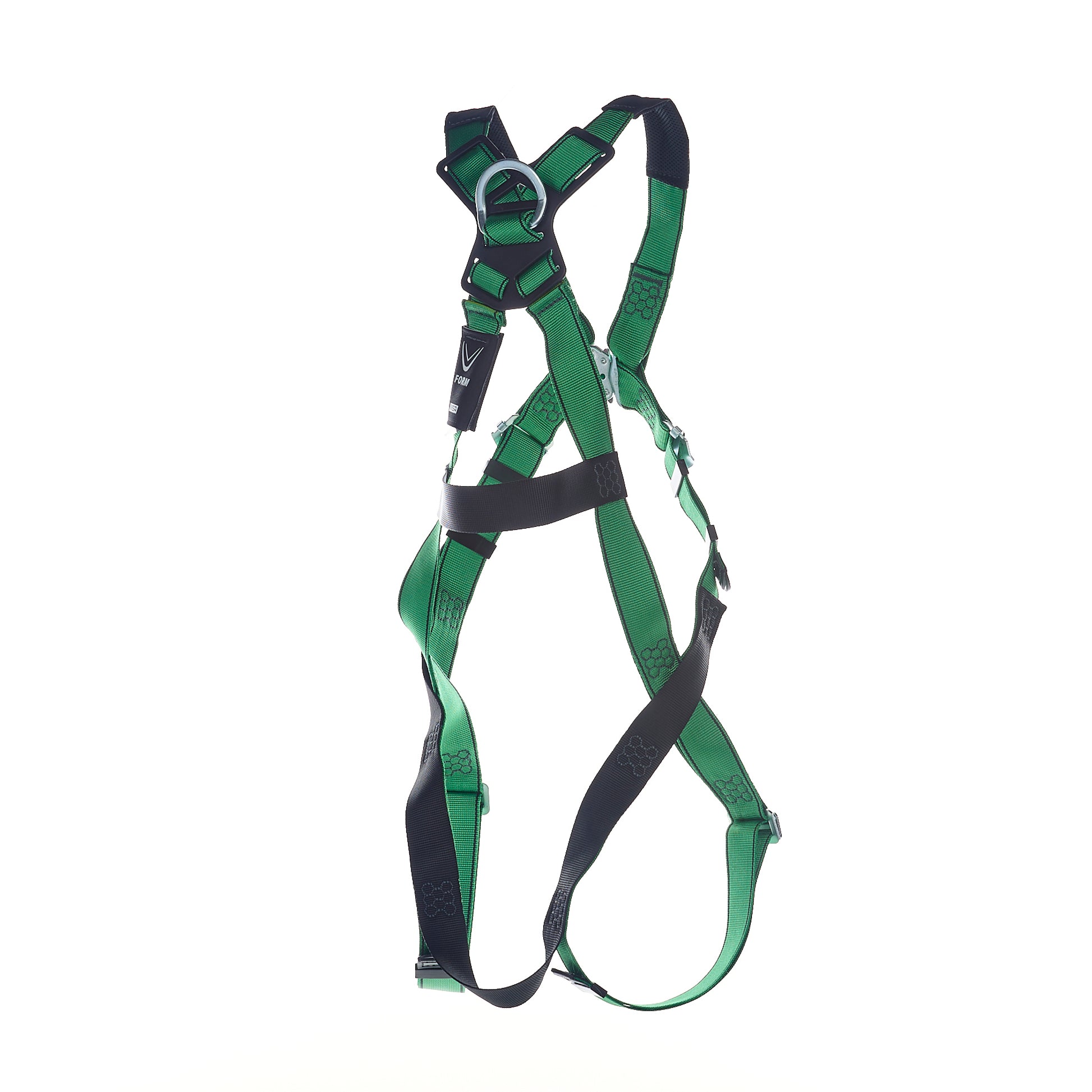 MSA V-FORM Harness w/Back D-Ring - Qwik-Fit Leg Straps Quick Connect Chest Buckle - Extra Large - 10207731
