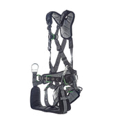MSA V-FIT Tower Harness w/Back, Front & Side D-Rings - Tongue Buckle Leg and Belt Straps - Shoulder & Leg Padding - Extra Small - 10218041