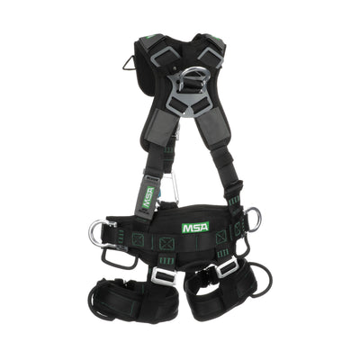 MSA Gravity Suspension Harness w/Back, Front, Belly, & Side D-Rings - Lumbar, Shoulder & Leg Padding - Medium - 10150457