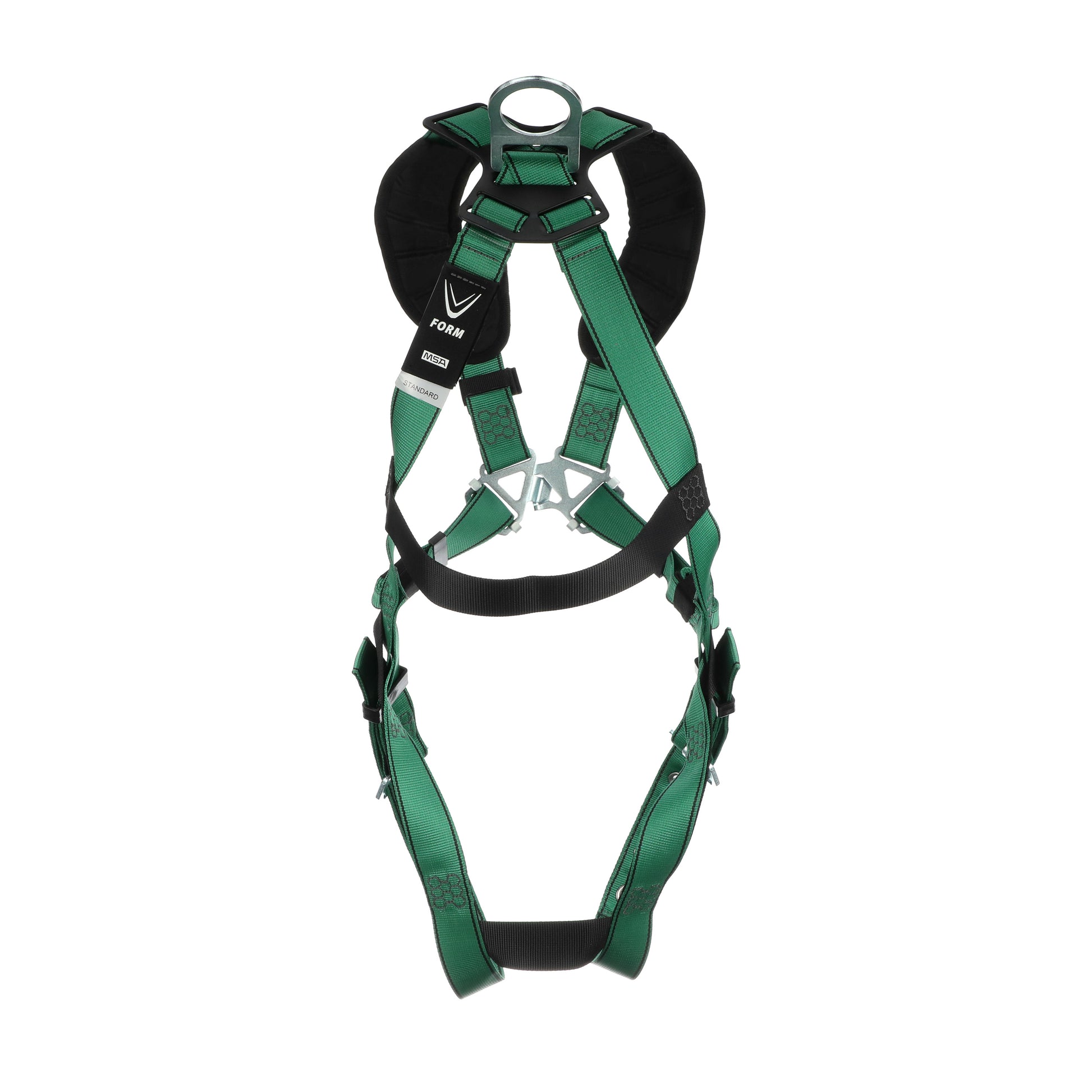 MSA V-FORM Harness w/Back & Shoulder D-Rings - Tongue Buckle Leg Straps - Extra Small - 10197218