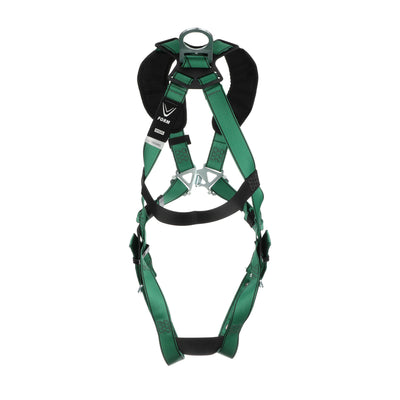 MSA V-FORM Harness w/Back & Shoulder D-Rings - Tongue Buckle Leg Straps - Extra Small - 10197218