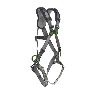 MSA V-FIT Harness w/Back & Side D-Rings - Tongue Buckle Leg Straps - Shoulder Padding - Super Extra Large - 10194931