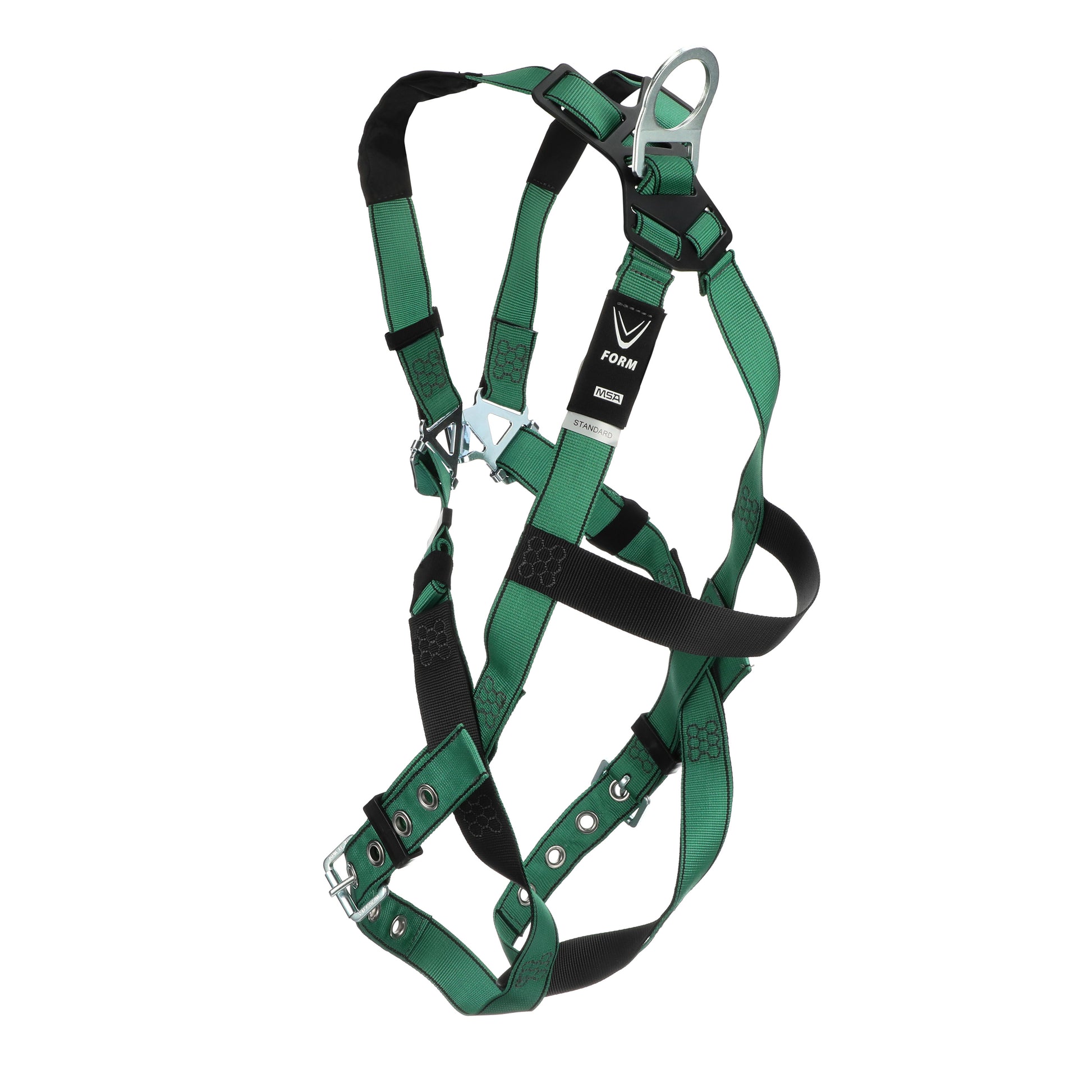 MSA V-FORM Harness w/Back D-Ring - Tongue Buckle Leg Straps - Super Extra Large - 10197201