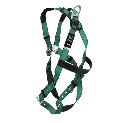 MSA V-FORM Harness w/Back D-Ring - Tongue Buckle Leg Straps - Extra Small - 10196702