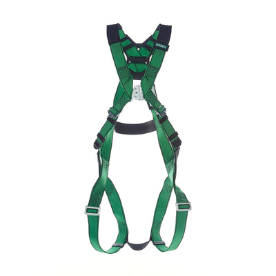 MSA V-FORM Harness w/Back D-Ring - Qwik-Fit Leg Straps Quick Connect Chest Buckle - Standard - 10207680