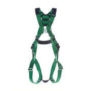 MSA V-FORM Harness w/Back D-Ring - Qwik-Fit Leg Straps Quick Connect Chest Buckle - Super Extra Large - 10207732