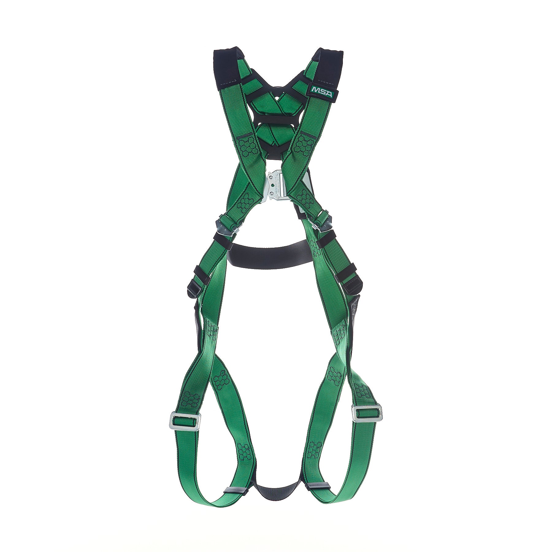 MSA V-FORM Harness w/Back D-Ring - Qwik-Fit Leg Straps Quick Connect Chest Buckle - Super Extra Large - 10207732