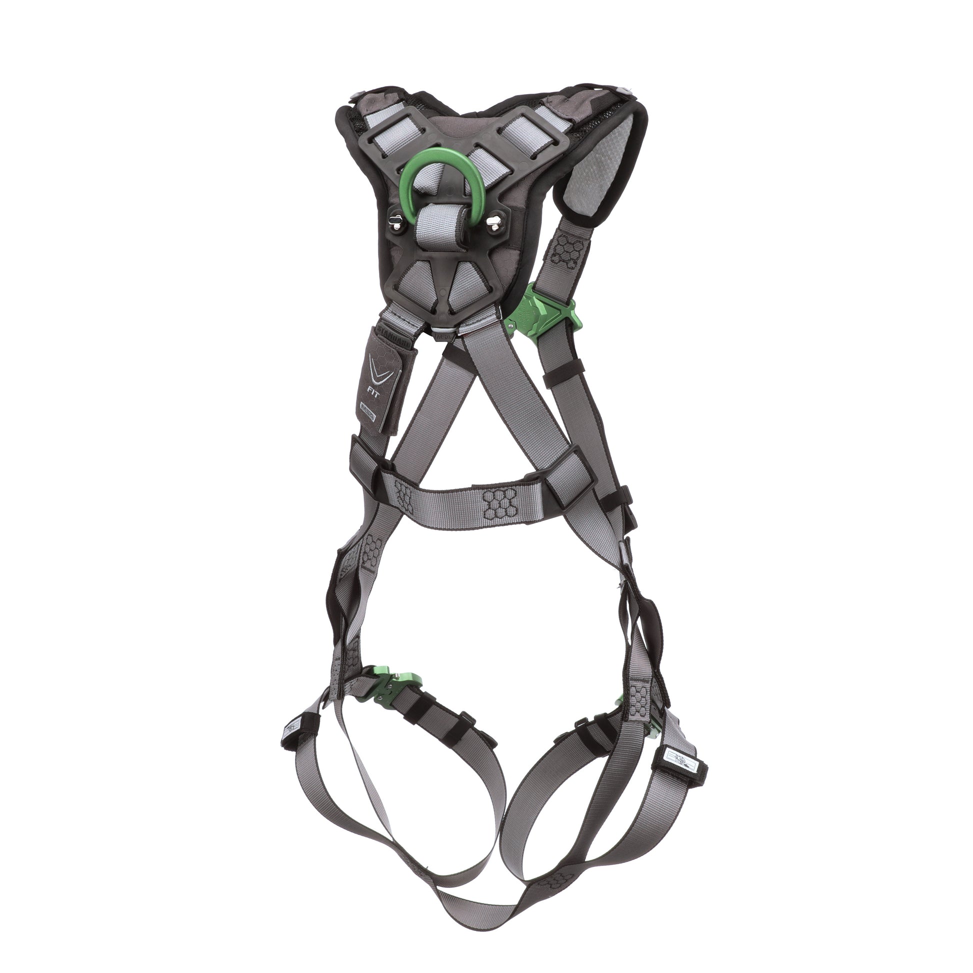 MSA V-FIT Harness w/Back D-Ring - Quick-Connect Leg Straps - Shoulder Padding - Extra Large - 10194671
