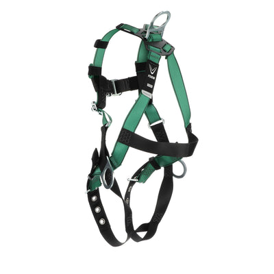 MSA V-FORM Harness w/Back, Front & Side D-Rings - Tongue Buckle Leg Straps - Super Extra Large - 10197209
