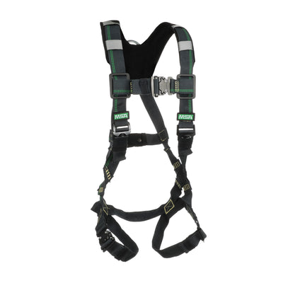 MSA EVOTECH Arc Flash Harness w/Back D-Ring - Quick-Connect leg straps - Shoulder Padding - X-Small (XSM) - 10150143