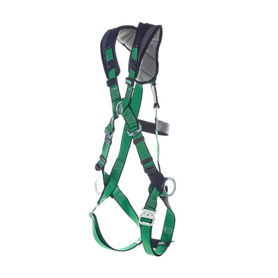 MSA V-FORM+ Harness w/Back, Front & Side D-Rings - Quick Connect Leg Straps - Super Extra Large - 10206147