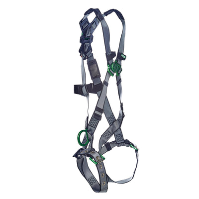 MSA V-FIT Harness w/Back & Side D-Rings - Tongue Buckle Leg Straps - Extra Large - 10195111