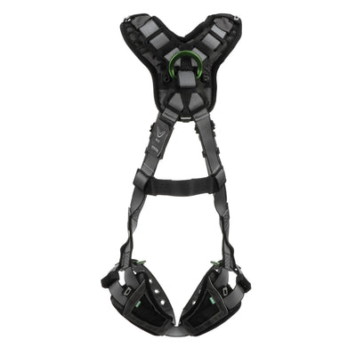 MSA V-FIT Harness w/Back & Front D-Rings - Tongue Buckle Leg Straps - Shoulder Padding - Super Extra Large - 10194895