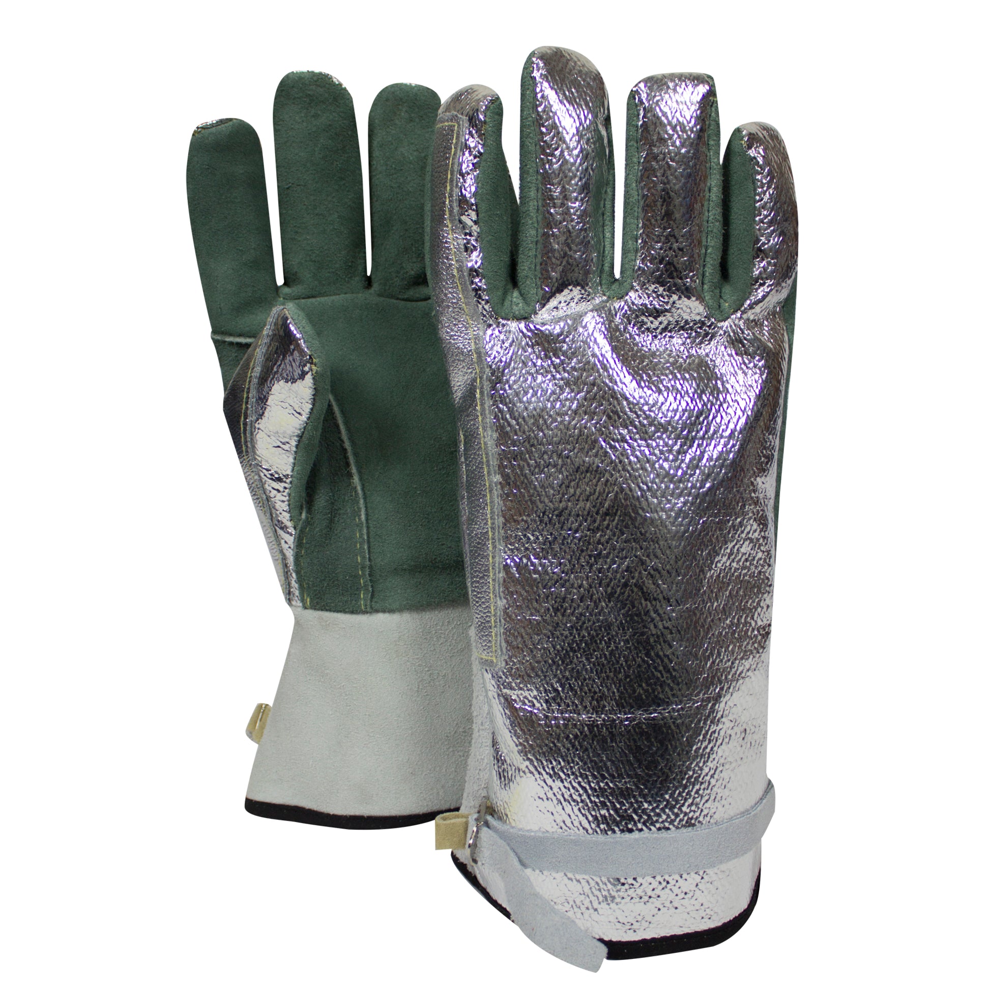 NSA Aluminized High Heat Glove with Leather Palm & Adjustable Strap - DJXG382