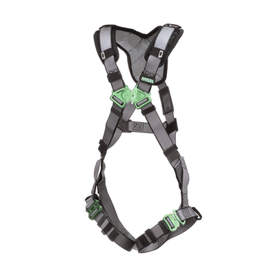 MSA V-FIT Harness w/Back D-Ring - Quick-Connect Leg Straps - Shoulder Padding - Extra Large - 10194671