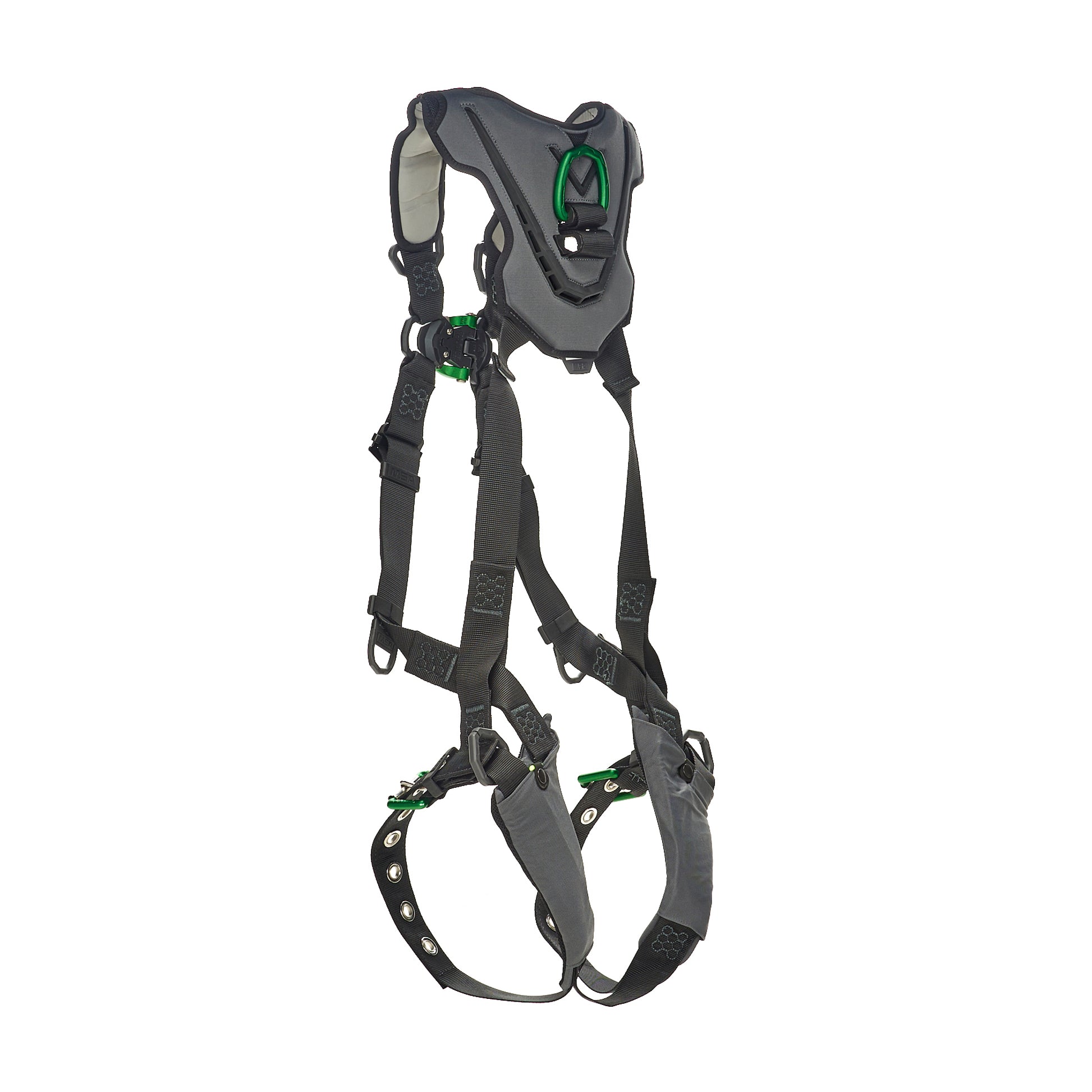 MSA V-FLEX Harness w/Back & Front D-Rings - Tongue Buckle Leg Straps - Extra Small - 10211320