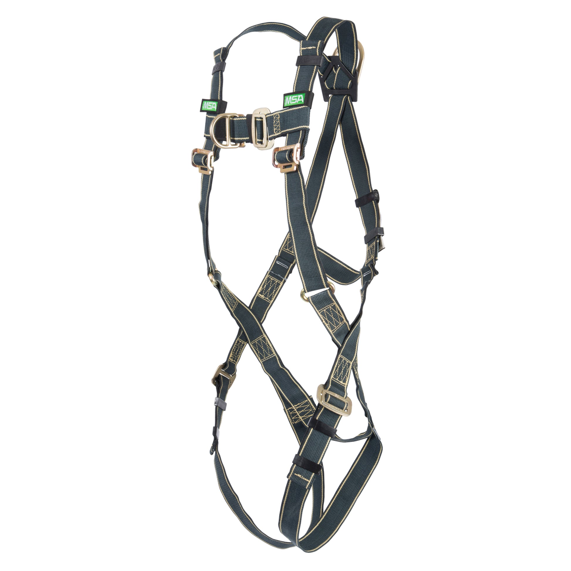 MSA Gravity Suspension Harness w/Back, Front, Belly, & Side D-Rings - Lumbar, Shoulder & Leg Padding - Small - 10150456