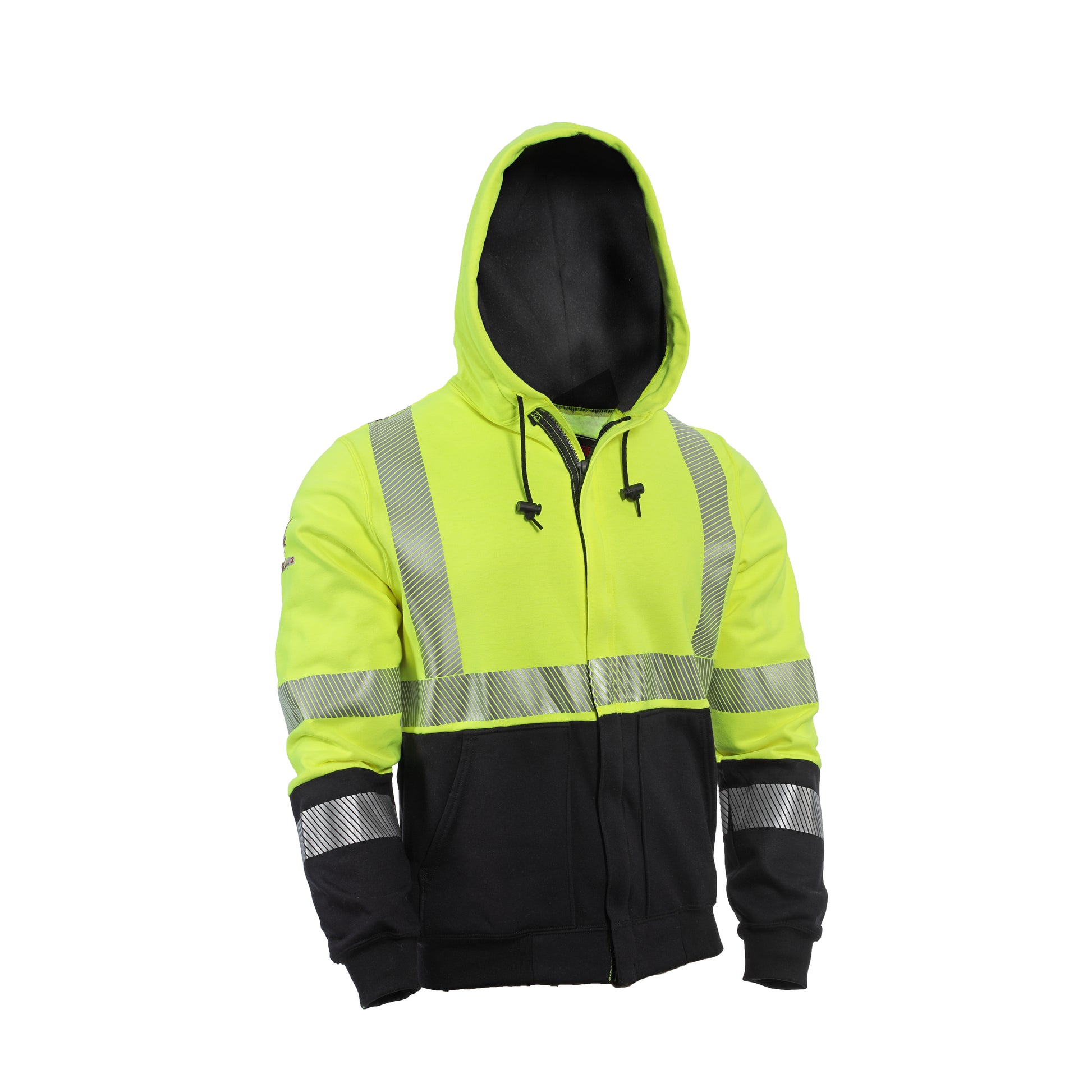 DRIFIRE FR Hi-Vis Hybrid Zip Hoodie Class 3 - SWSHEHZC3-_ _