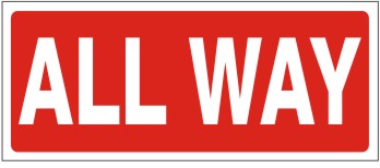 ALL WAY - REGULATORY TRAFFIC SIGNS