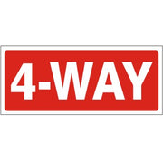 4-WAY - REGULATORY TRAFFIC SIGNS - 4-WAY - REGULATORY TRAFFIC SIGNS, 6X12, Aluminum (.080)