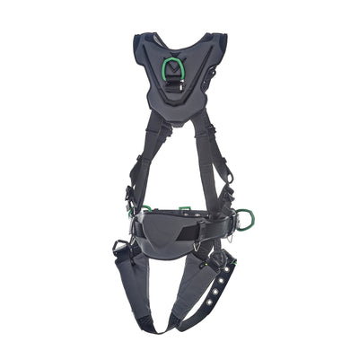 MSA V-FLEX Construction Harness w/Back, Front & Side D-Rings - Tongue Buckle Leg Straps - Extra Large - 10211348