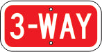 3-WAY - REGULATORY TRAFFIC SIGNS