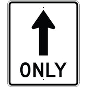 UP ARROW ONLY - REGULATORY TRAFFIC SIGN - UP ARROW ONLY - REGULATORY TRAFFIC SIGN, 36X30, Aluminum (.080) EGP Reflective
