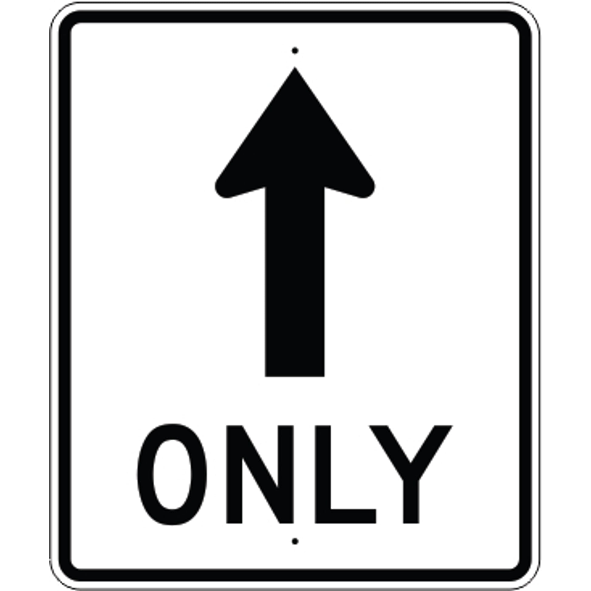 UP ARROW ONLY - REGULATORY TRAFFIC SIGN - UP ARROW ONLY - REGULATORY TRAFFIC SIGN, 36X30, Aluminum (.080) EGP Reflective