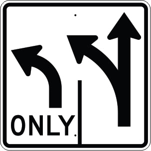 INTERSECTION LANE CONTROL SYMBOLS ONLY - REGULATORY TRAFFIC SIGN