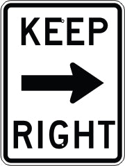 KEEP RIGHT ARROW RIGHT