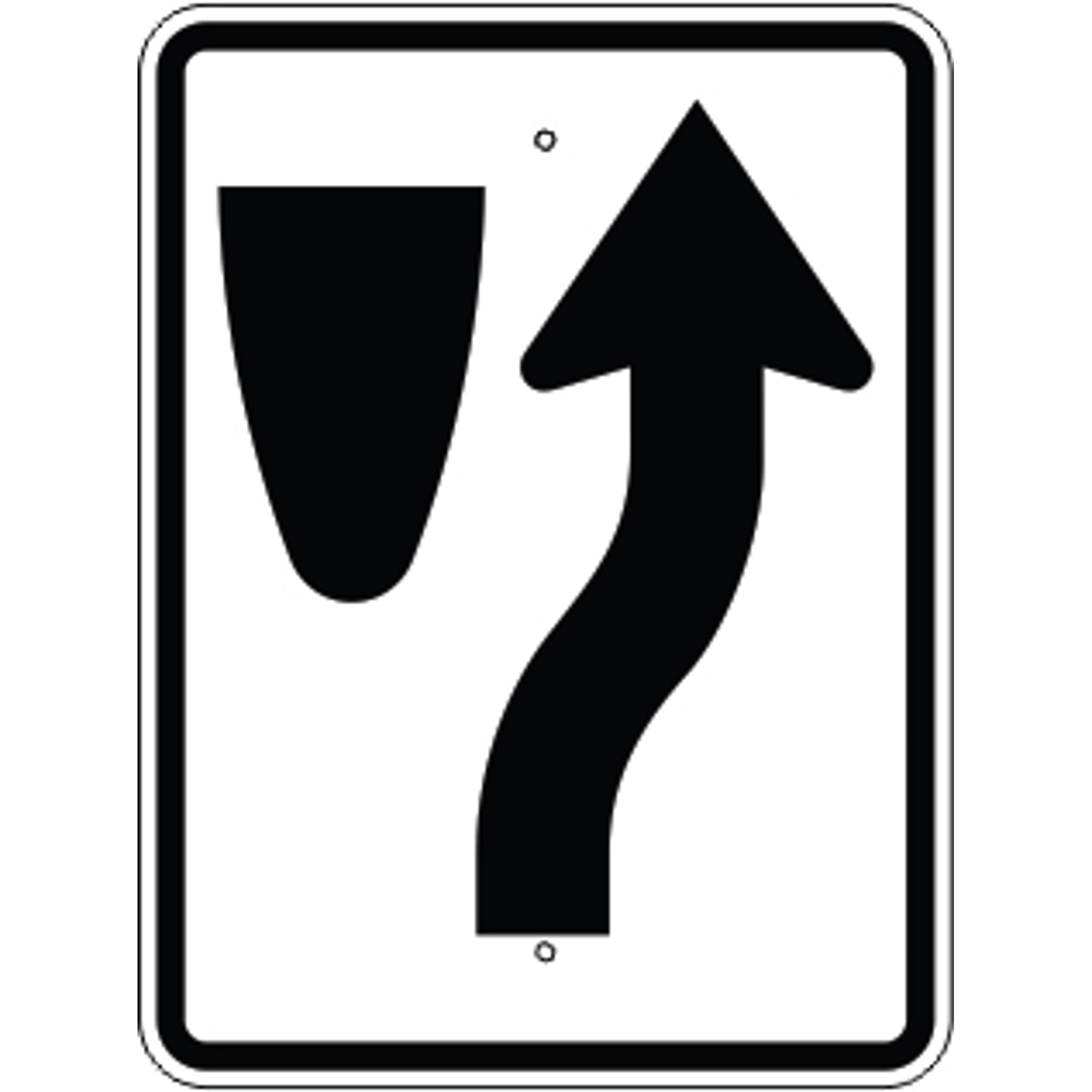 KEEP RIGHT SYMBOL - KEEP RIGHT SYMBOL , 30X24, Aluminum (.080) EGP Reflective