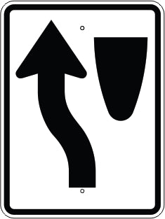 KEEP LEFT SYMBOL - REGULATORY TRAFFIC SIGN