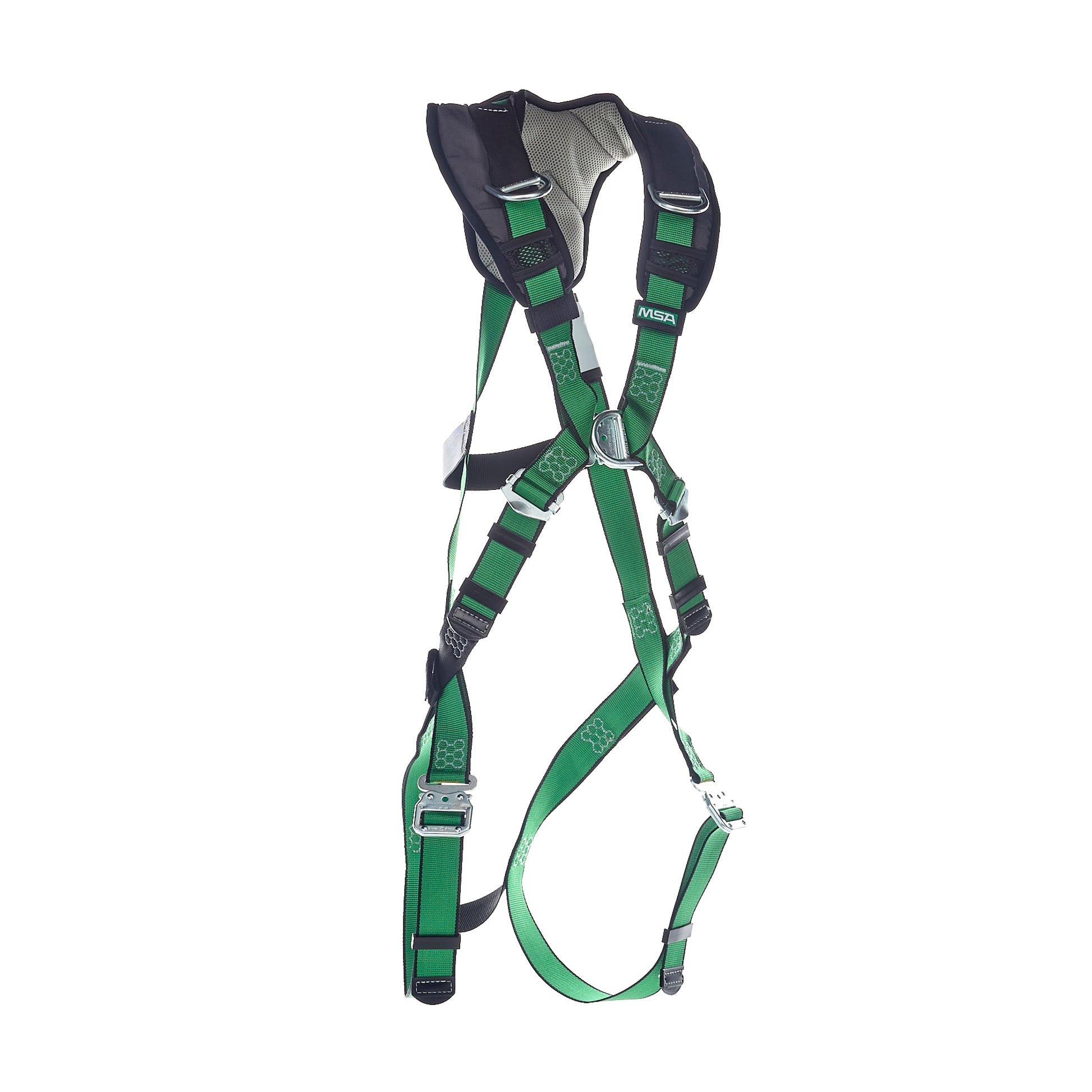 MSA V-FORM+ Harness w/Back, Front & Side D-Rings - Tongue Buckle Leg Straps - Standard - 10206137