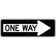 ONE WAY RIGHT ARROW - REGULATORY TRAFFIC SIGN - ONE WAY RIGHT ARROW - REGULATORY TRAFFIC SIGN, 12X36, Aluminum (.080) EGP Reflective