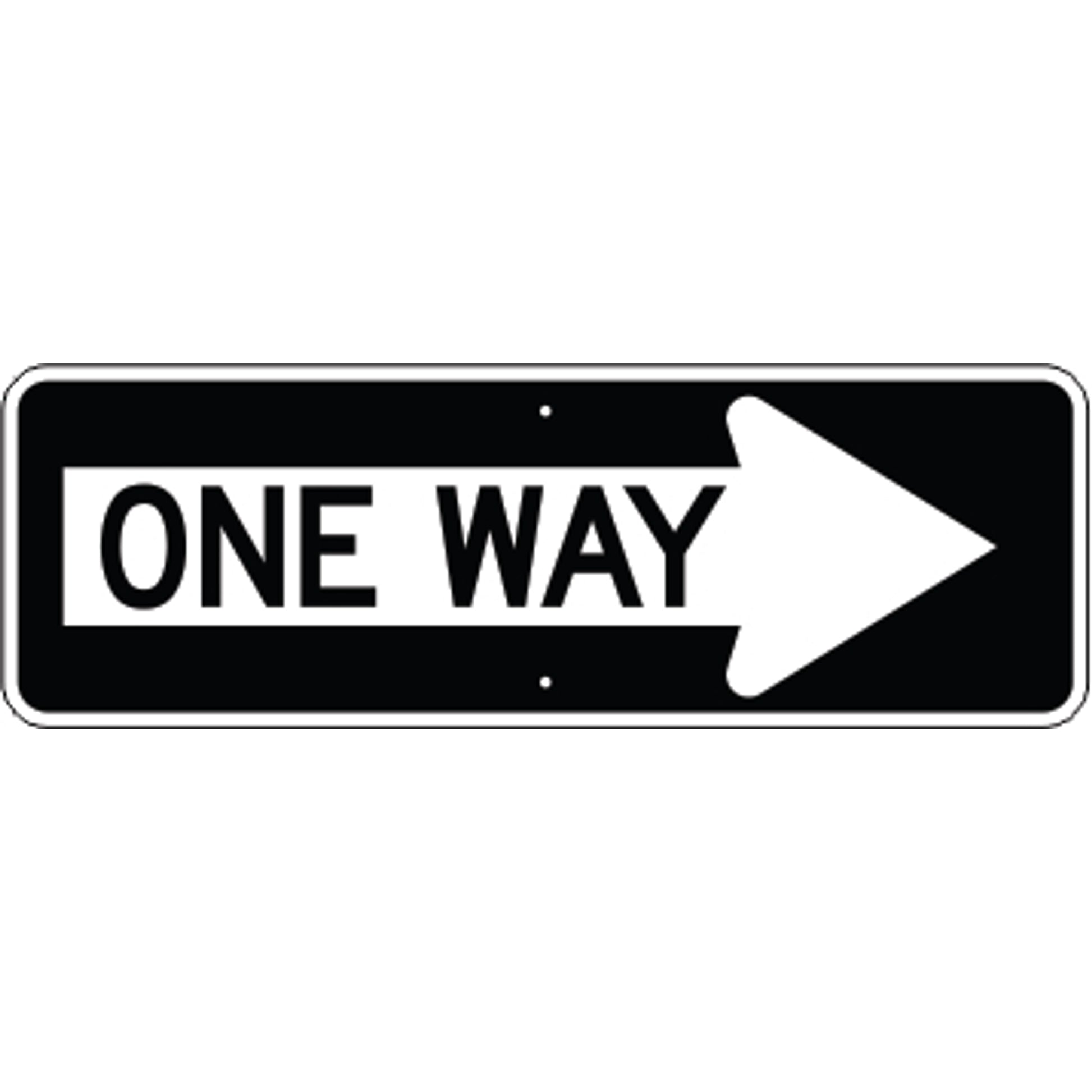 ONE WAY RIGHT ARROW - REGULATORY TRAFFIC SIGN - ONE WAY RIGHT ARROW - REGULATORY TRAFFIC SIGN, 12X36, Aluminum (.080) EGP Reflective