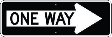ONE WAY RIGHT ARROW - REGULATORY TRAFFIC SIGN