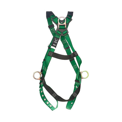MSA V-FORM Harness w/Back & Side D-Rings - Tongue Buckle Leg Straps Quick Connect Chest Buckle - Extra Large - 10206063